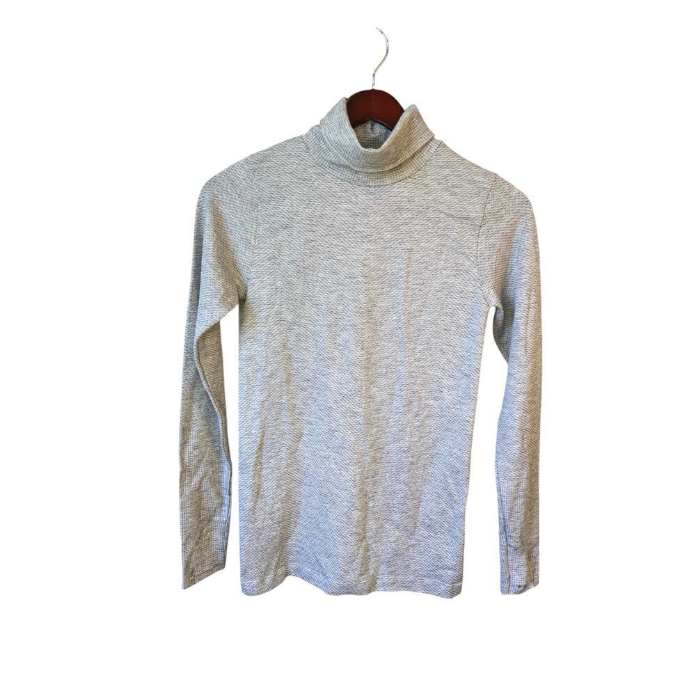 ATHLETA Flurry Blizzard Shine Turtleneck Size Small EUC $89 MSRP Grey Heather - Picture 2 of 8